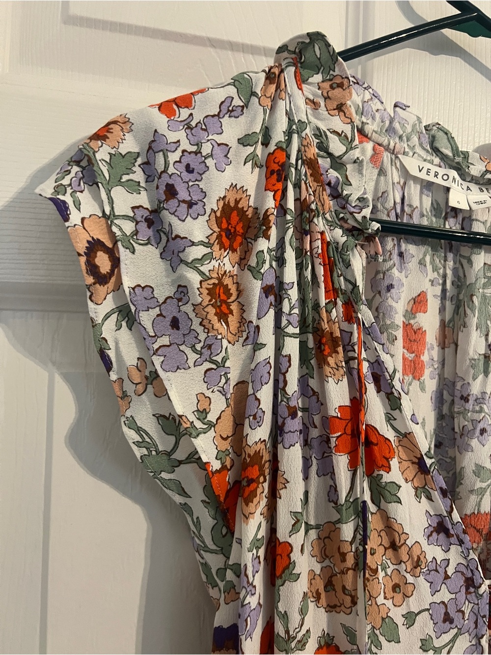 Veronica Beard Floral Boho Tiered Mini Dress Cottagecore Prairie Women’s 6 - Picture 6 of 10